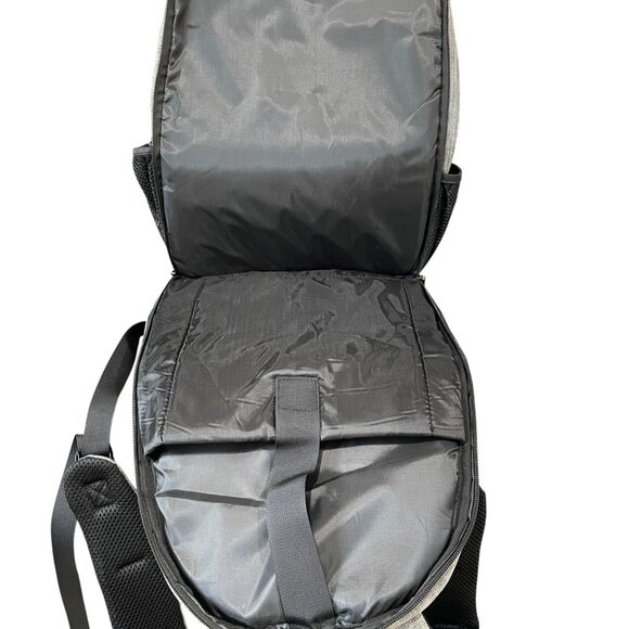 OPack Grey Laptop Backpack USB Port RFID Anti Theft Travel School Bag - Picture 8 of 9